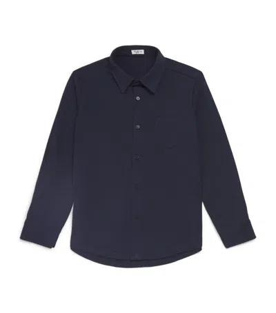 Il Gufo Kids' Cotton Jersey Shirt In Blue