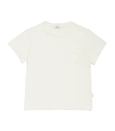 Il Gufo Kids' Cotton-linen Pocket T-shirt In White