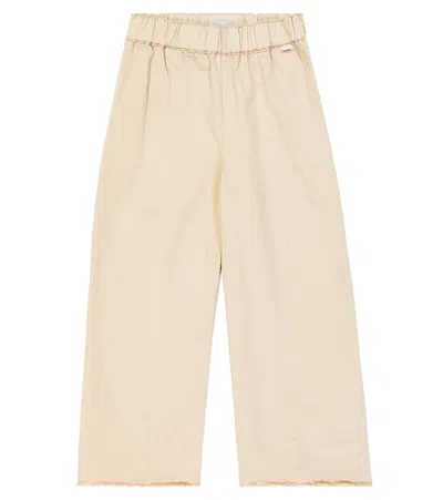 Il Gufo Kids' Cotton Pants In Beige