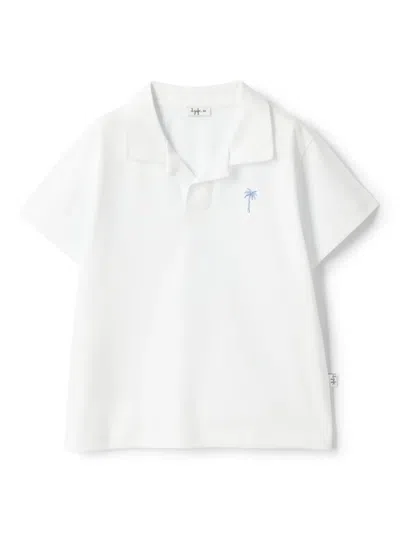 Il Gufo Kids' Cotton Polo Shirt In White