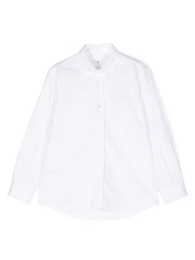 Il Gufo Kids' Cotton Shirt In 白色
