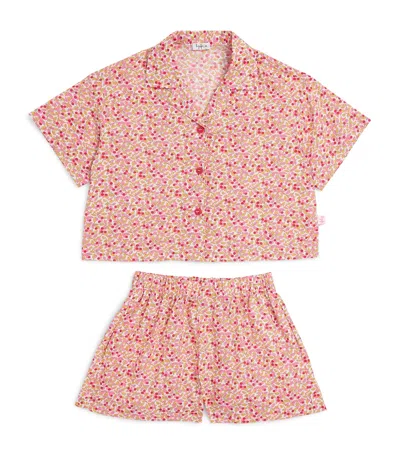 Il Gufo Kids' Cotton Shirt And Shorts Set In Orange