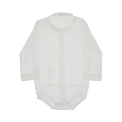Il Gufo Cotton Shirt Bodysuit Kids In White