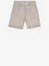 IL GUFO COTTON SHORT PANTS WITH STRIPED PATTERN