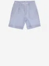 IL GUFO COTTON SHORT PANTS WITH STRIPED PATTERN