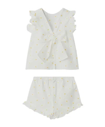Il Gufo Cotton Shorts Set In White
