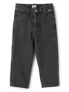 Il Gufo Cotton Straight-leg Jeans In Black