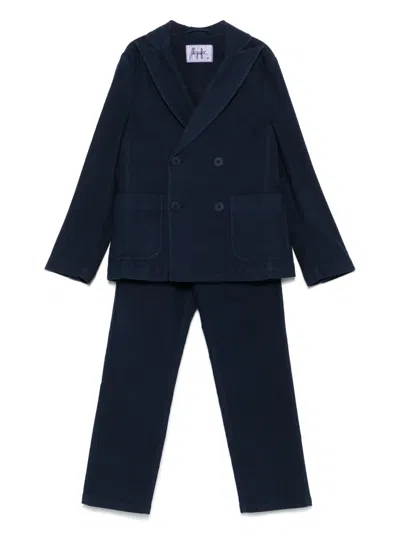 Il Gufo Kids' Cotton Suit In Blue