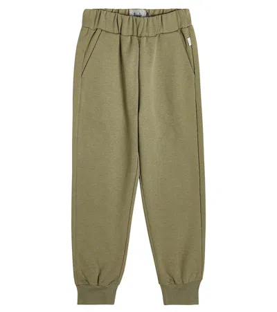 Il Gufo Kids' Jogginghose Aus Baumwolle In Green Oregano