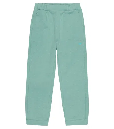 Il Gufo Kids' Cotton Sweatpants In Sage Green