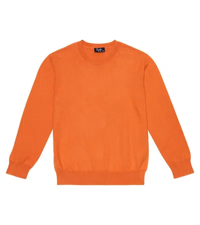Il Gufo Kids' Sweatshirt Aus Baumwolle In Crab Orange