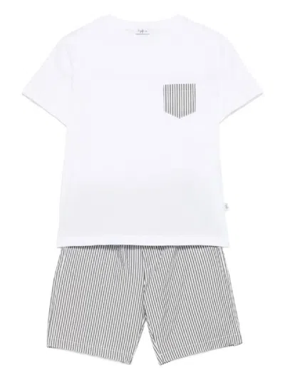 Il Gufo Babies' Cotton T-shirt And Shorts Set In White