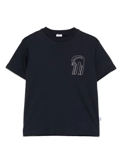 Il Gufo Kids' Cotton T-shirt In Blue