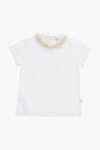 Il Gufo Cotton T-shirt With Fuzzy Neckline