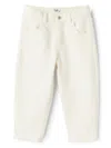 Il Gufo Cotton Tapered Trousers In White