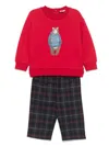 Il Gufo Cotton Trouser Set In 391