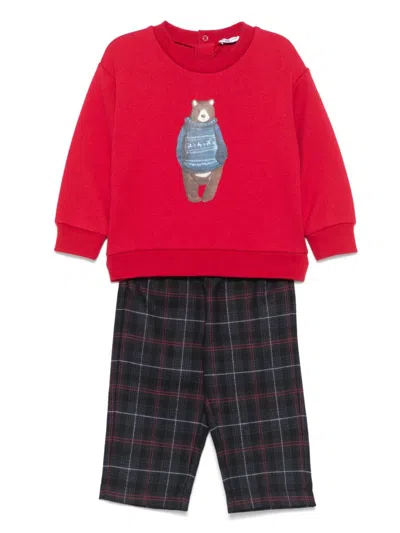 Il Gufo Babies' Cotton Trouser Set In 391
