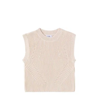 Il Gufo Kids' Cotton Vest In Beige