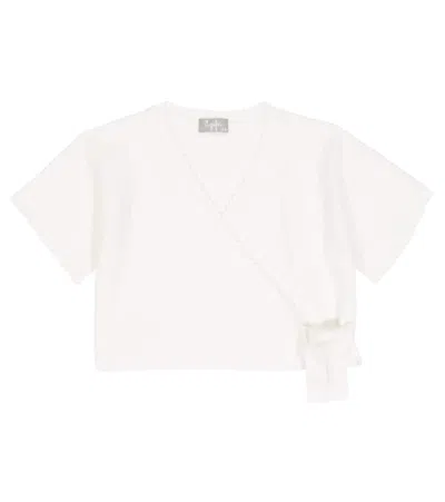 Il Gufo Kids' Wickeltop Aus Baumwolle In White