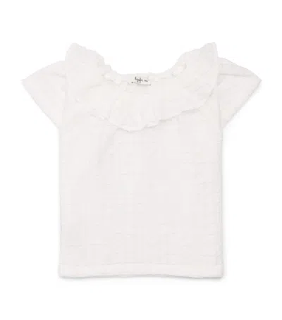 Il Gufo Kids'  Cotton-blend Muslin Top In White