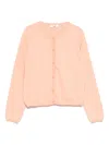 Il Gufo Crew-neck Cardigan In Pink