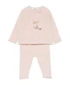 Il Gufo Crew Neck Sweater And Pants Set In Neutral
