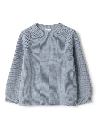 Il Gufo Kids' Crew Neck Sweater In Blue