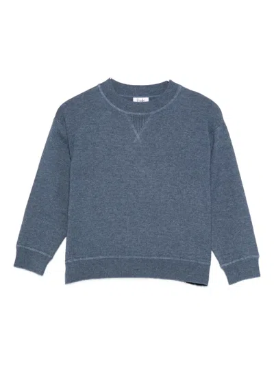 Il Gufo Kids' Crew Neck Sweater In Blue