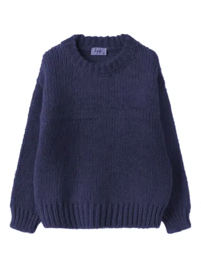 Il Gufo Kids' Crew-neck Sweater In Blue