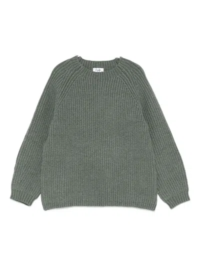 Il Gufo Kids' Crew Neck Sweater In Green