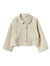 Il Gufo Cropped Jacket In Neutrals