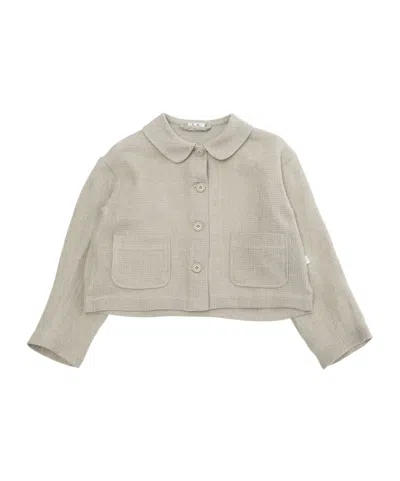 Il Gufo Cropped Jacket In Nude