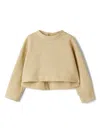 Il Gufo Cropped Sweatshirt In Neutrals