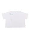 Il Gufo Cropped T-shirt With Print. In White