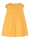 IL GUFO CURCUMA YELLOW STRETCH POPLIN DRESS WITH RIBBONS