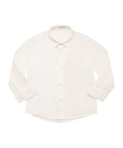 Il Gufo Curved Hem Button-up Shirt In White