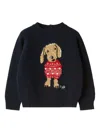 Il Gufo Dachshund Sweater In Blue
