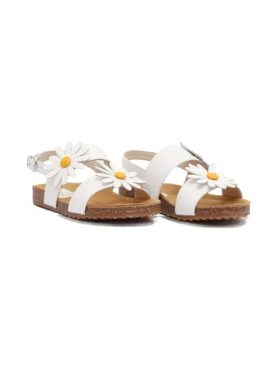 IL GUFO DAISY-EMBELLISHED LEATHER SANDALS