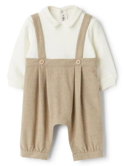 Il Gufo Babies' Jumpsuit In Milano Knit And Techno-wool In Brown