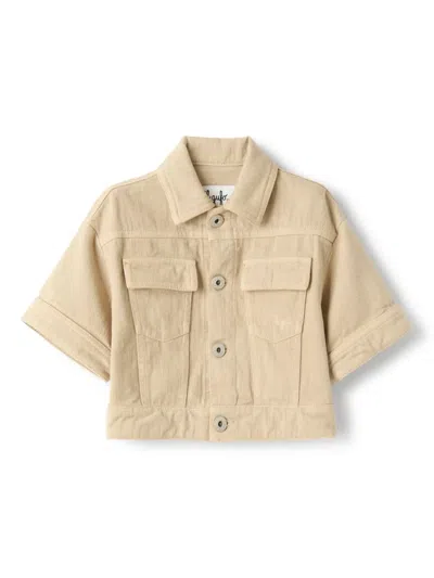 Il Gufo Kids' Denim Jacket In Neutrals