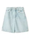 Il Gufo Denim Shorts In Blue