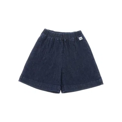 Il Gufo Kids' Linen Bermuda Shorts In Blue