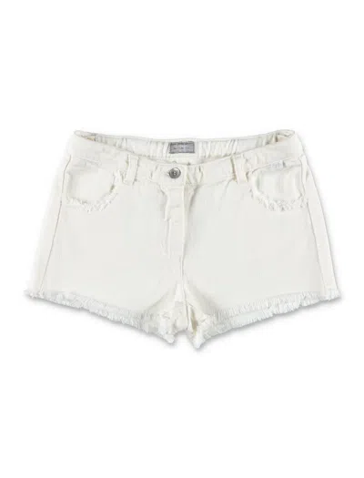 Il Gufo Kids' Denim Shorts In White