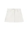 Il Gufo Frayed-hem Mini Skirt In White