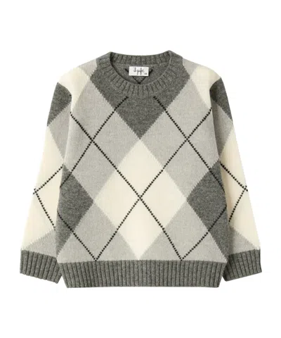 Il Gufo Diamond-pattern Wool Sweater In Multi