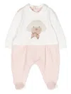 Il Gufo Dog-appliqué Colour-block Pyjamas In Pink
