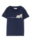 Il Gufo Dog-print Cotton T-shirt In Blau