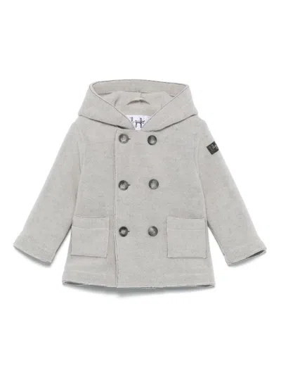 Il Gufo Babies' Double-breasted Coat In Grey
