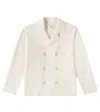 Il Gufo Double-breasted Cotton Jacket In Beige