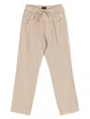 Il Gufo Drawstring Lightweight Trousers In Neutrals